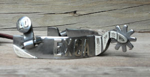 EXCA Short Shank Spur w/ Silver Logo Inlay